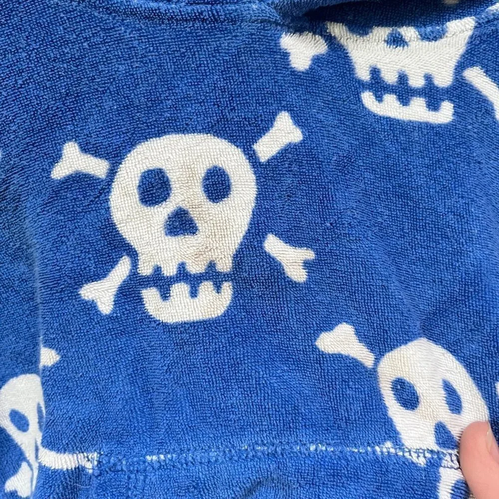 Mini Boden Skull‎ and Cross bone Terry Swim Toweling Coverup- Size 2-3Y